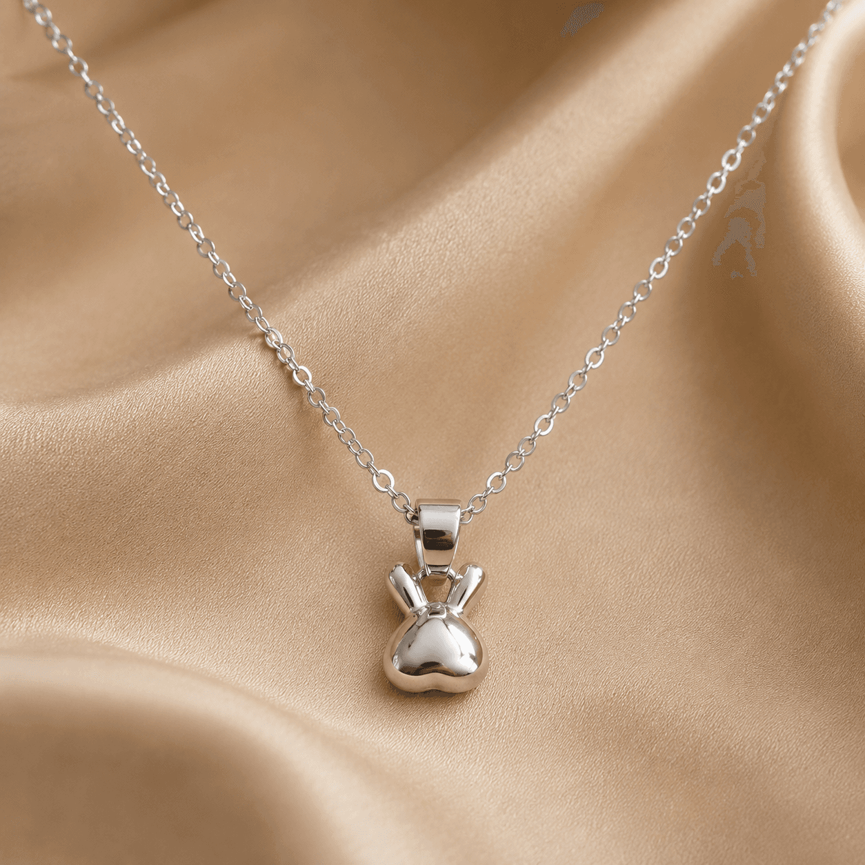 Noor-e-Chandi 925 Pure Silver Pet Paw Pendant – High-Polish Puppy Paw Print Charm & Chain